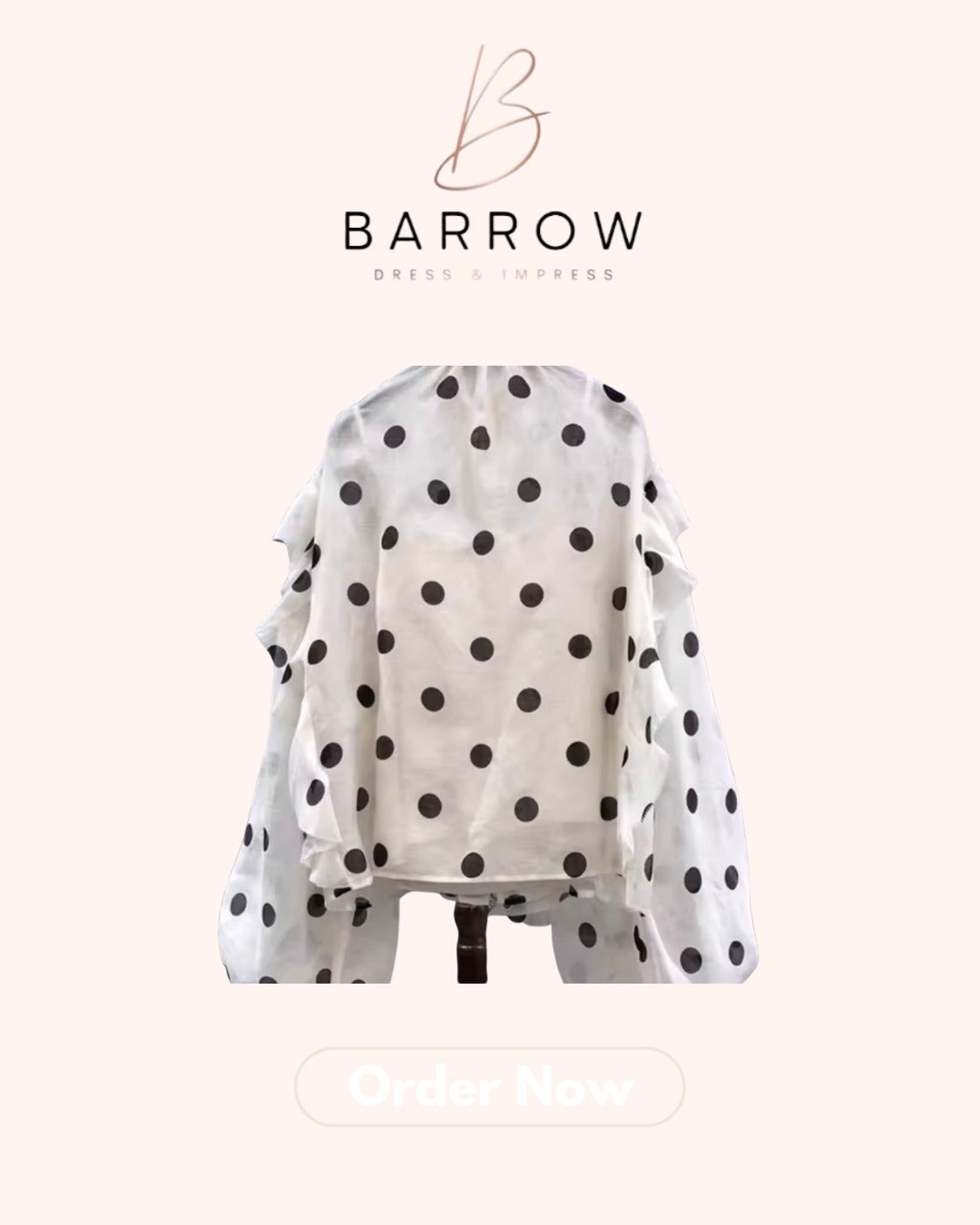 Polka Dot Organza Shirt