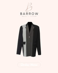 Black Blazer with gray Stripes