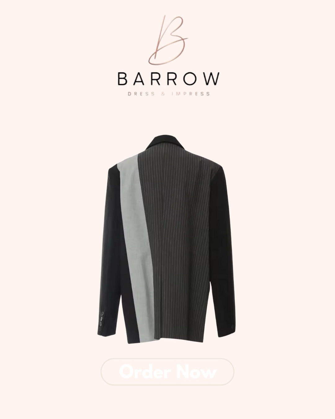 Black Blazer with gray Stripes