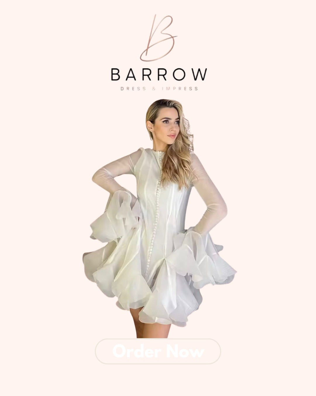 White Ruffled Dress