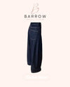 Dark Blue Wide-Leg Jeans