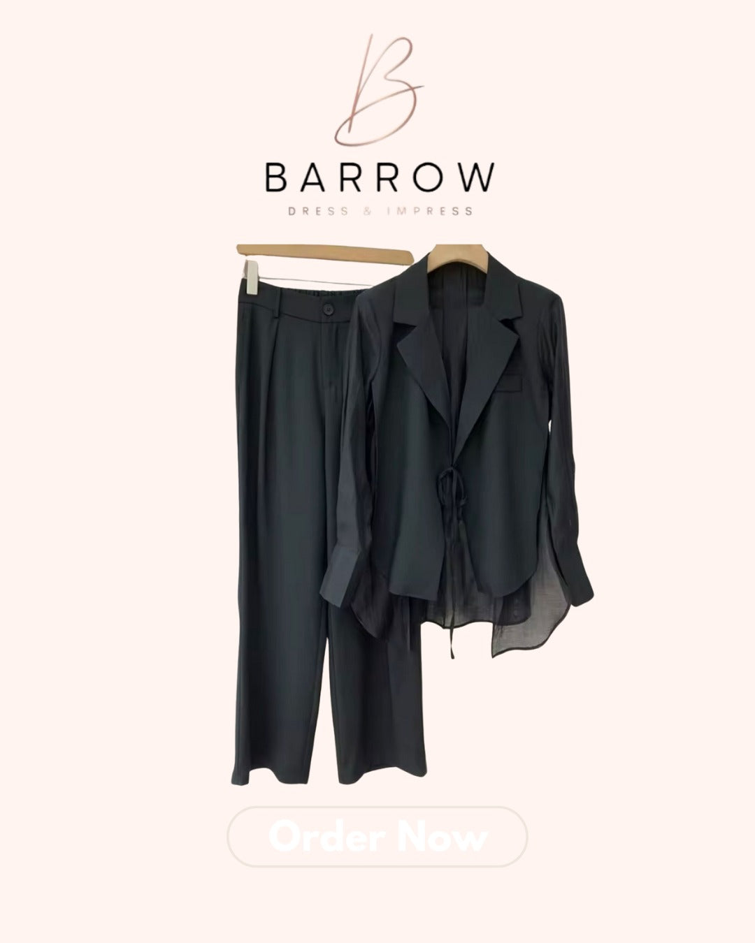 Black Suit with Chiffon