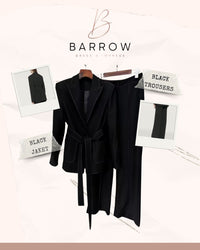 Black Suit with White Embroidery